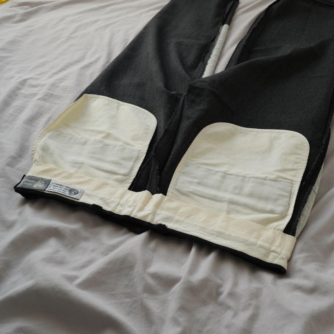 80s イタリア製 euro vintage チャコールグレー スラックス