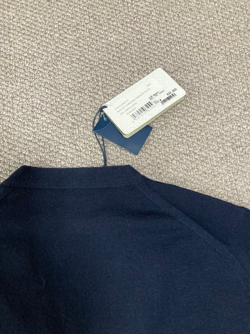 新品】JOHN SMEDLEY カーディガン/BURLEY ネイビー 新しい