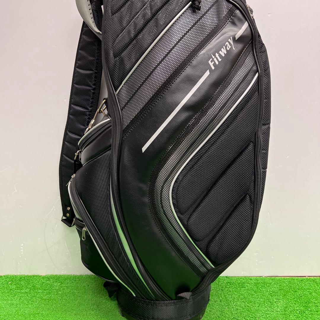 Fitway フィットウェイ 8インチ ブラック ゴルフバッグ メンズ 中古品