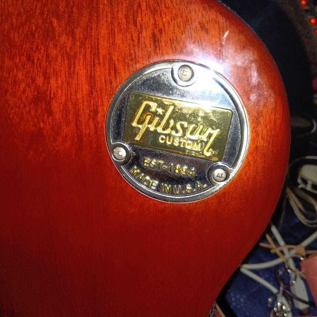 オレンジエレキギター カスタムデザイン