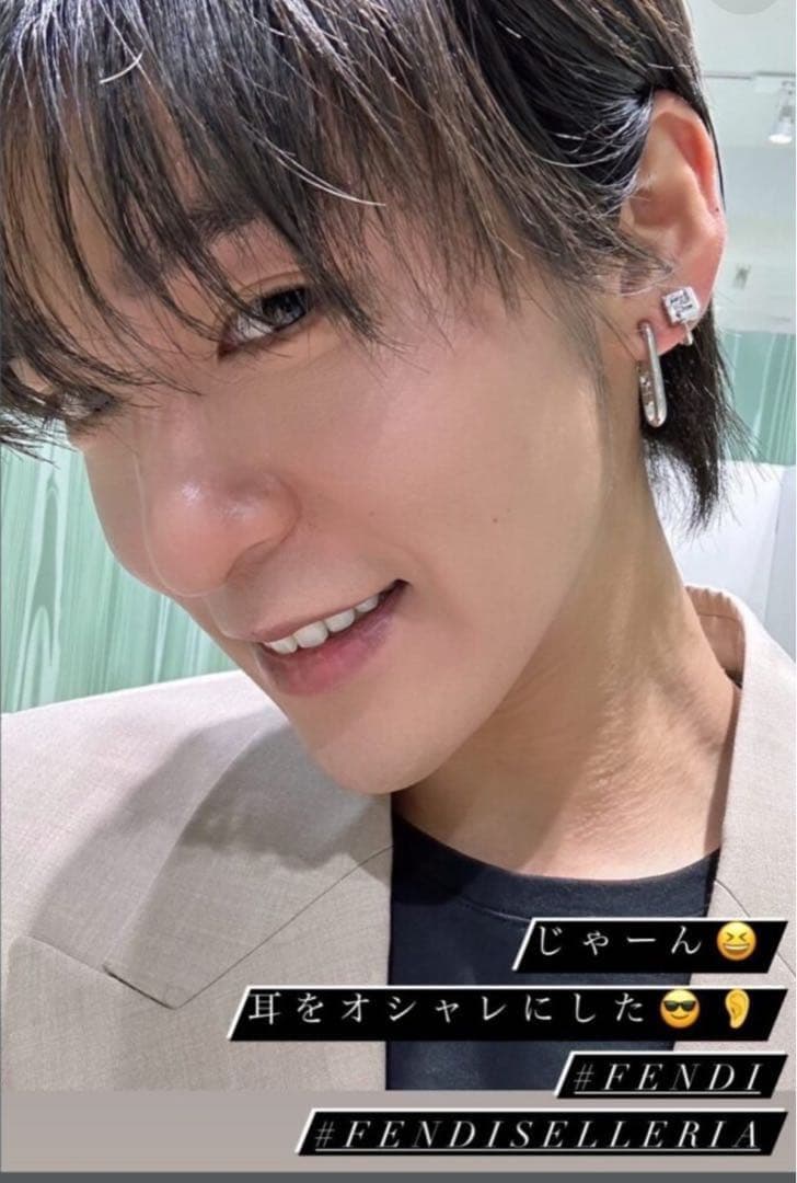 【目黒蓮着用】FENDI シルバー オーロックピアス