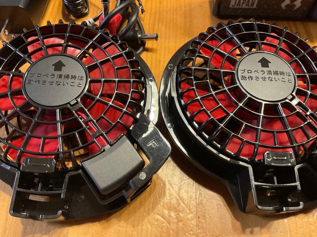 フラットハイパワーファン・バッテリー2個セット サンエス 空調風神服用 12V