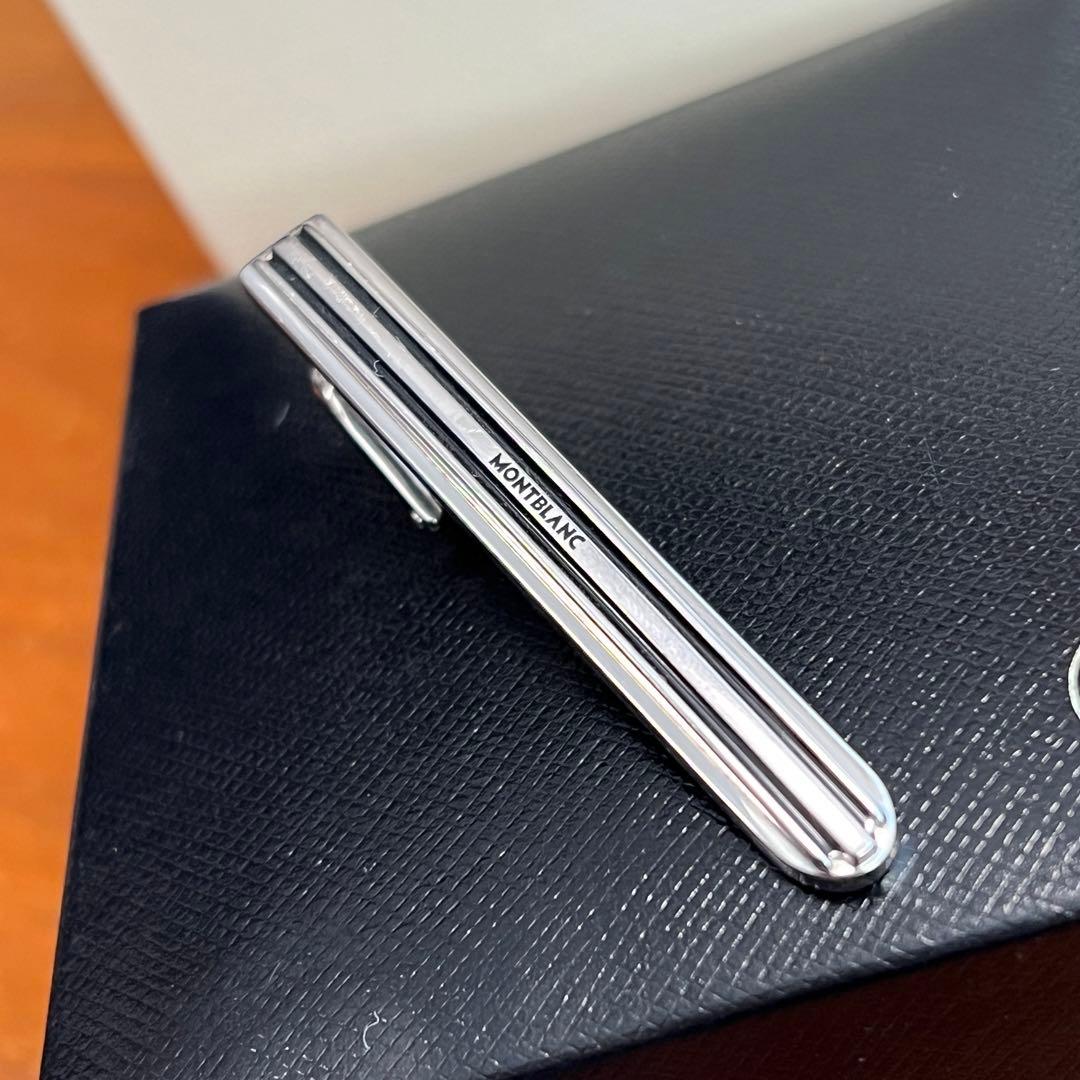 ネクタイピン 1モンブラン タイバー ネクタイピン シルバー ブラックライン