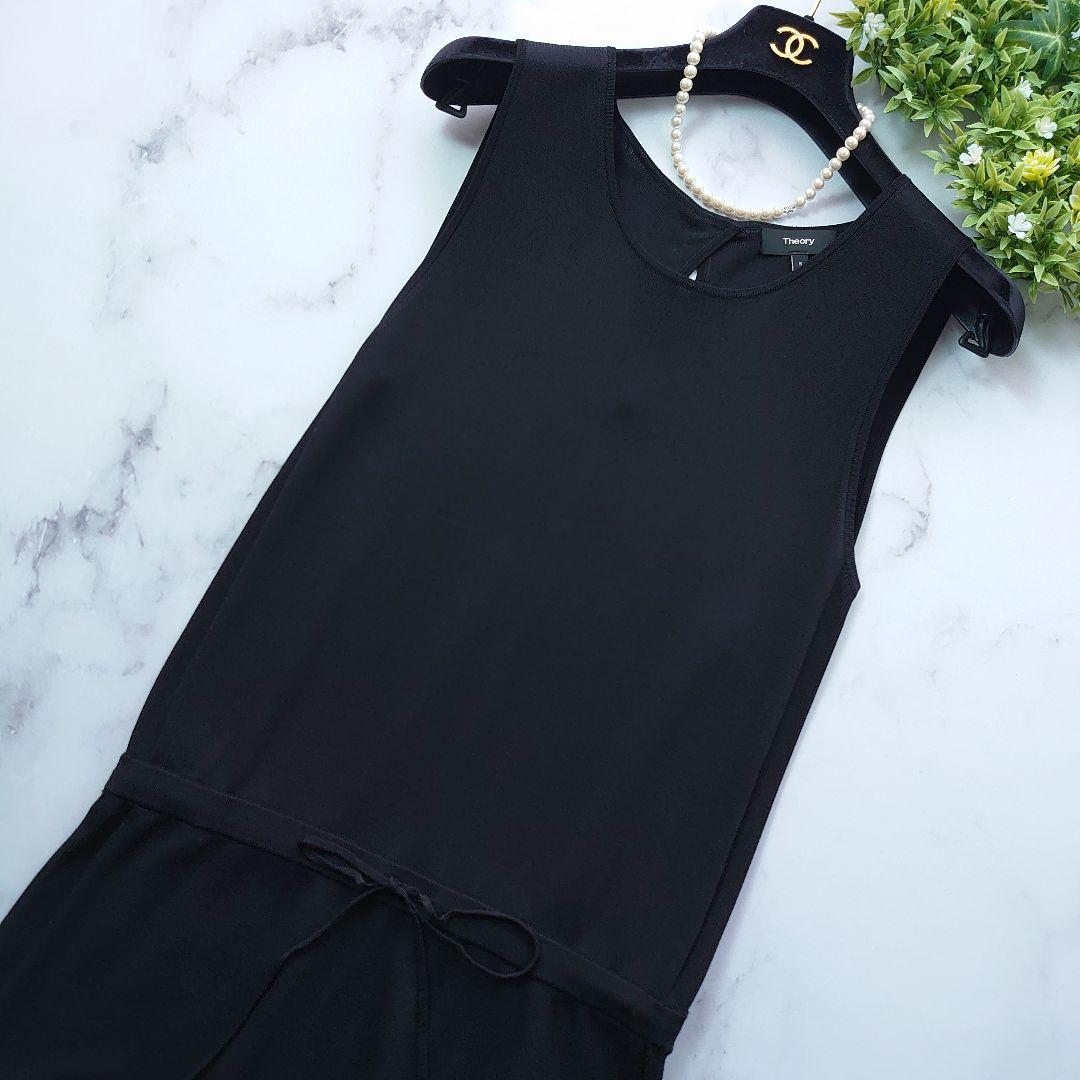 定価3.2万 セオリー DRAWCORD T DRESS ニットワンピース 黒 - メルカリ