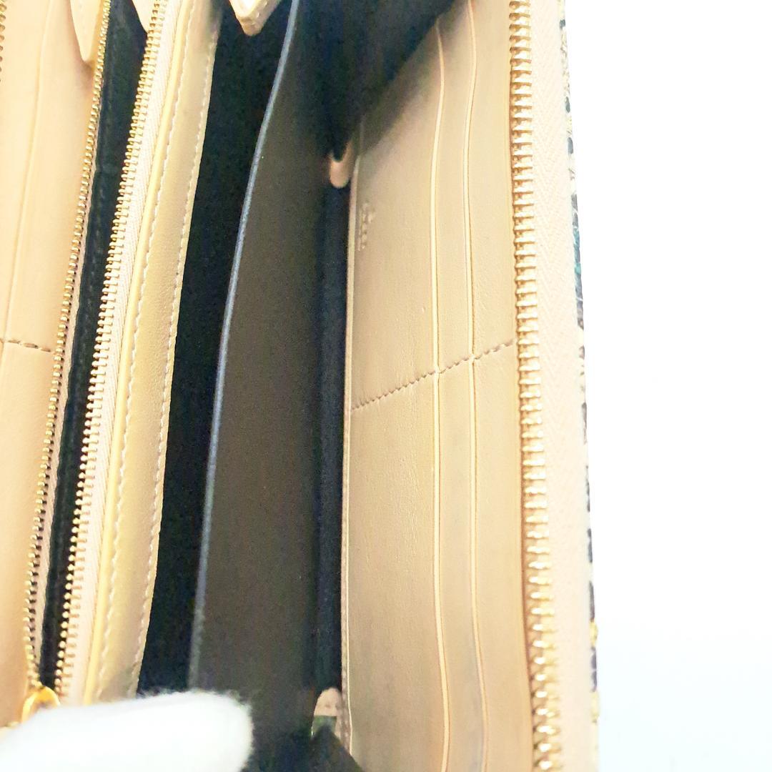 箱付き グッチ 長財布 ラウンドファスナー GG マーモント パイソン