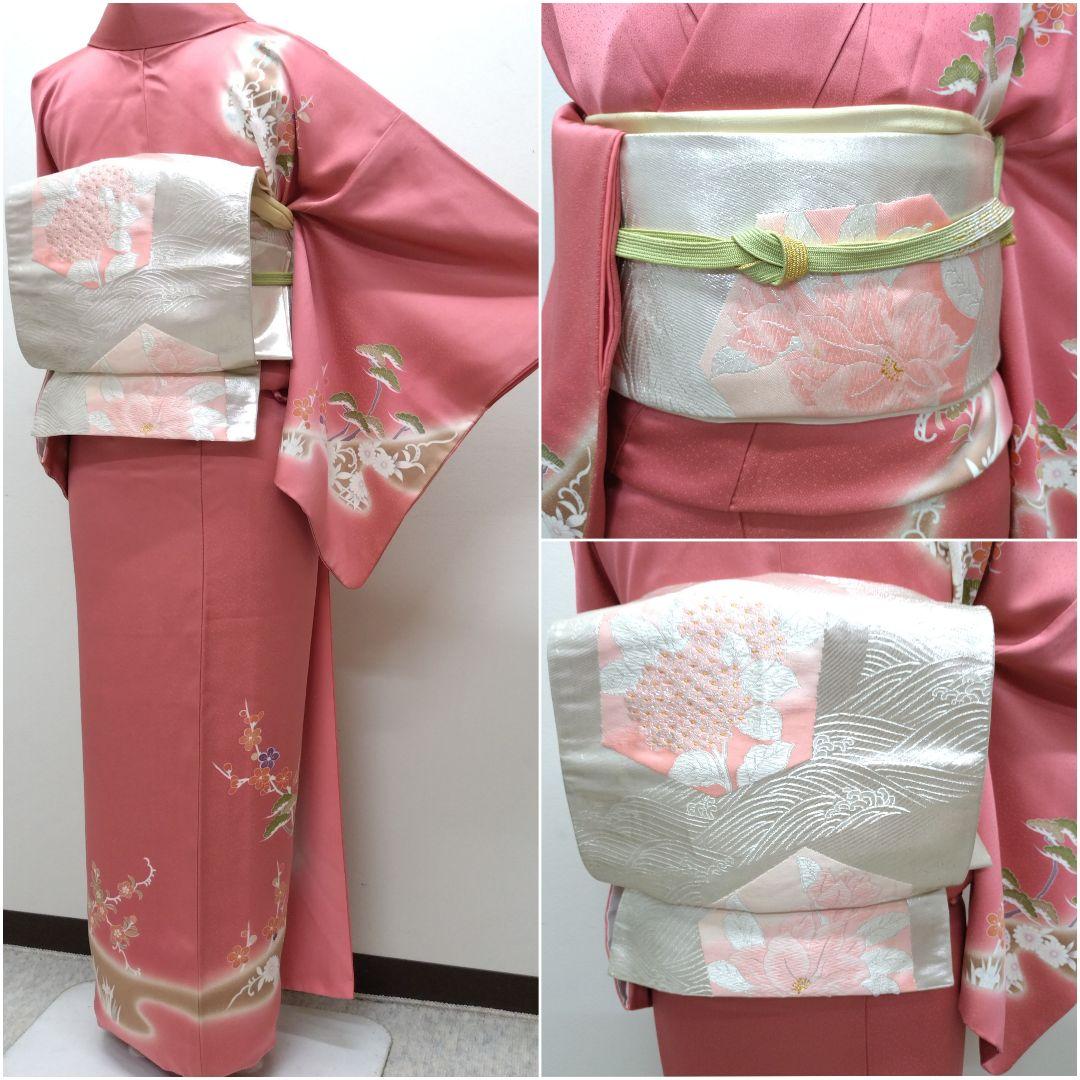 663 正絹 小田急百貨店誂え 友禅 訪問着 4点フルセット