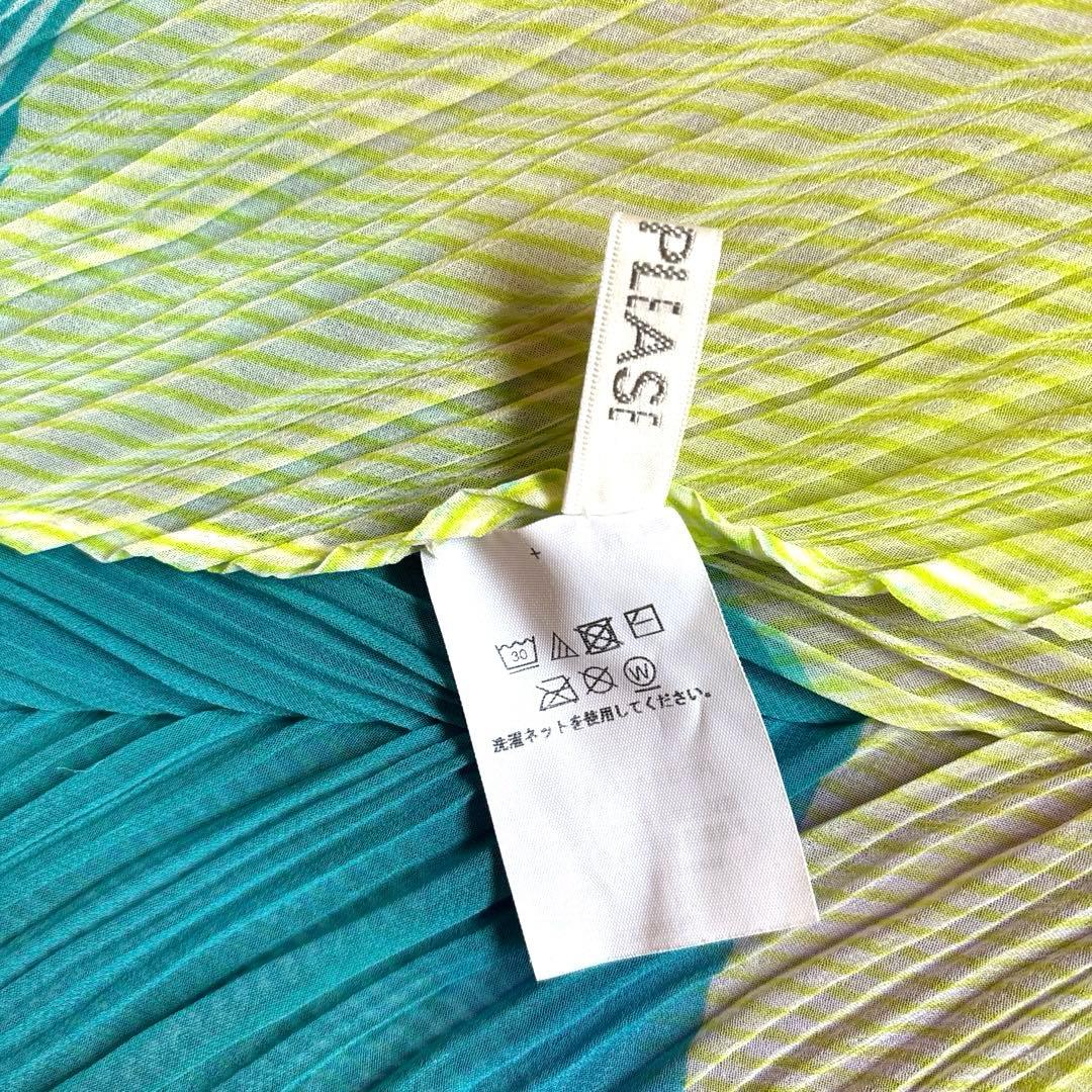 極美品　一度使用　PLEATS PLEASE 大判ストール　マルチカラー