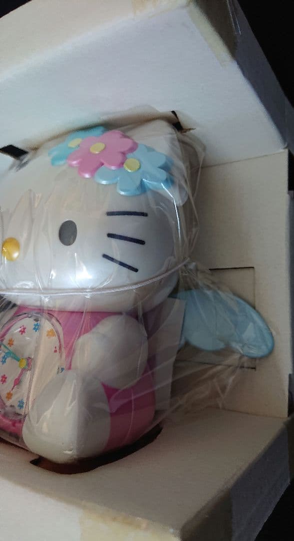 サンリオ ハローキティ パタパタウィングクロック ピンク エンジェル 希少 レア