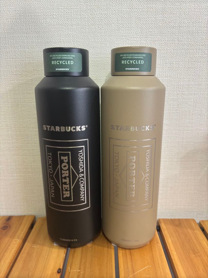 新品未使用】2本セット スタバ×PORTER ステンレスボトル 591ml - メルカリ