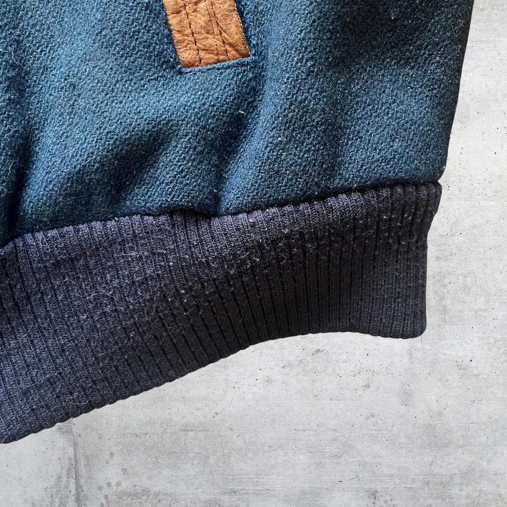 90s vintage カナダ製 スタジャン フェード 袖レザー L サイズ