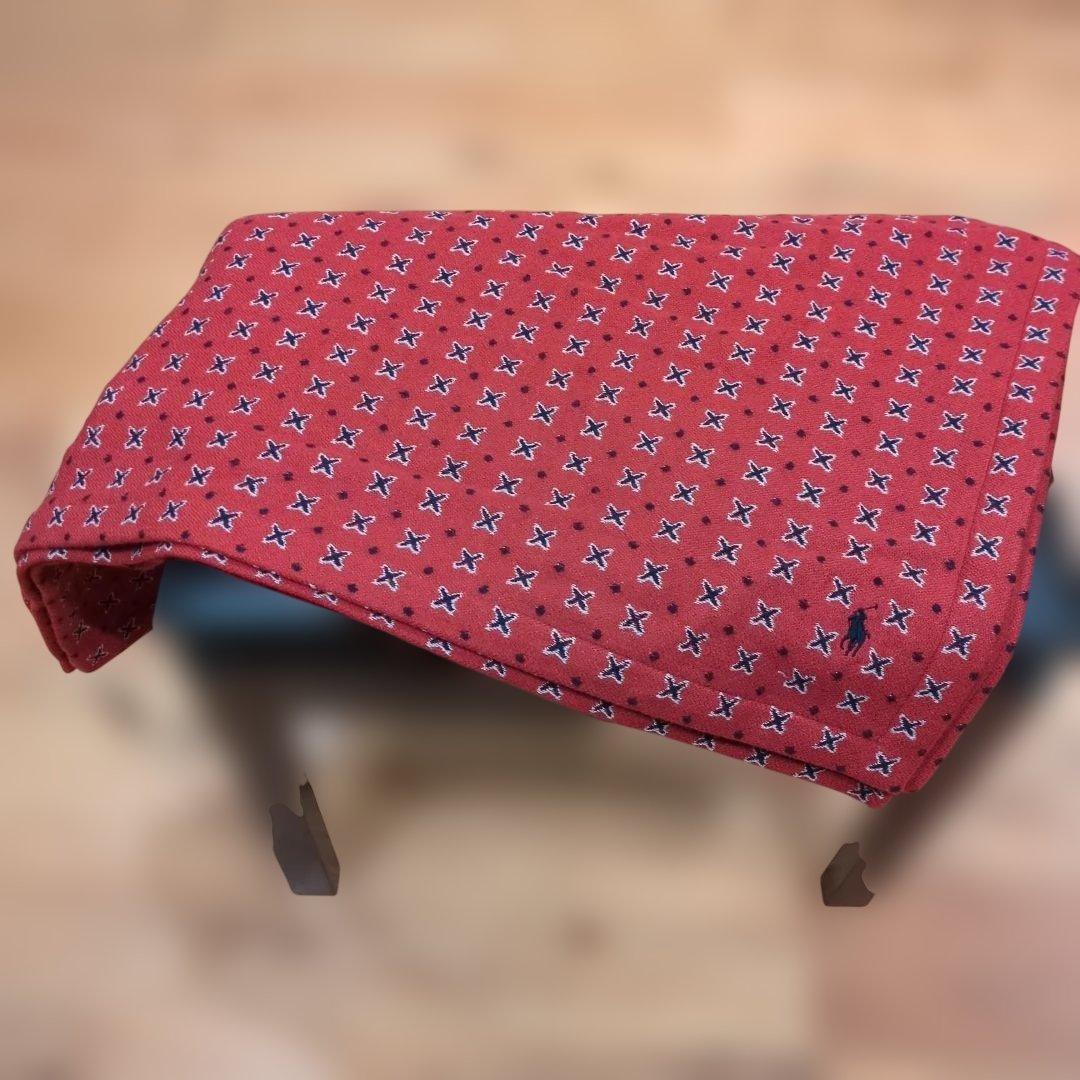 未使用 ラルフローレン 赤色ブランケット インド製 タグ付