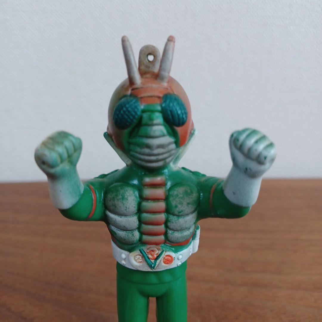 当時ものポピー製 仮面ライダー希少ソフビペンダントトップ（チェーン