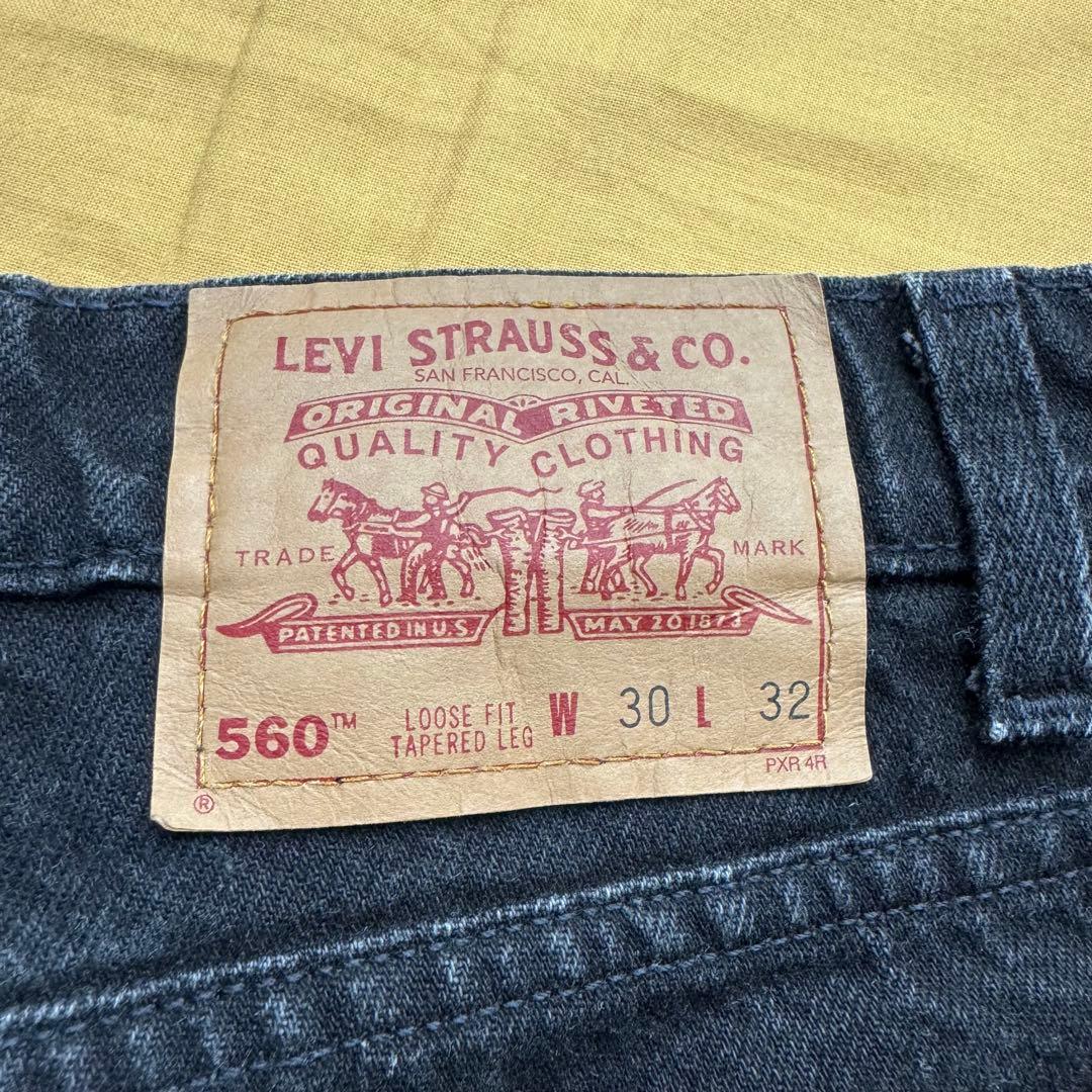 美品 levi's560-0260 USA製 ブラック 後染W30 L32 - メルカリ