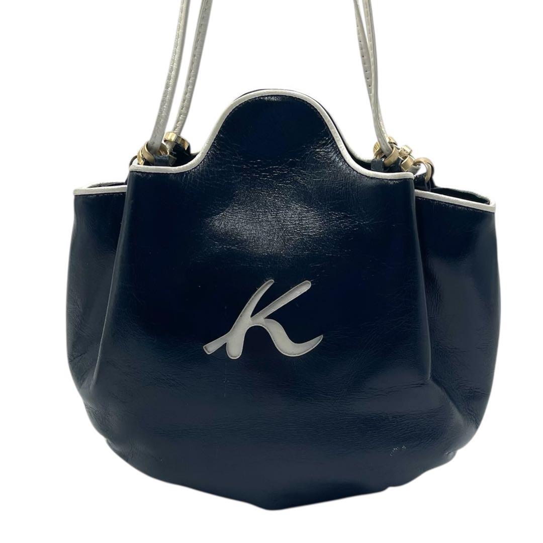 kitamura キタムラ ショルダーバッグ 肩掛け 斜め掛け ロゴ レザー