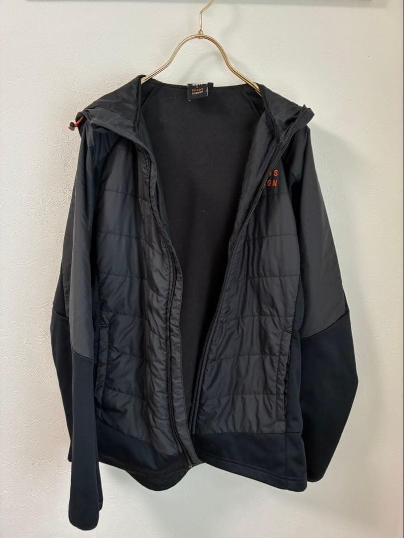 BEAMS DESIGN フード付き　中綿ジャケット M ボンディング ZETT