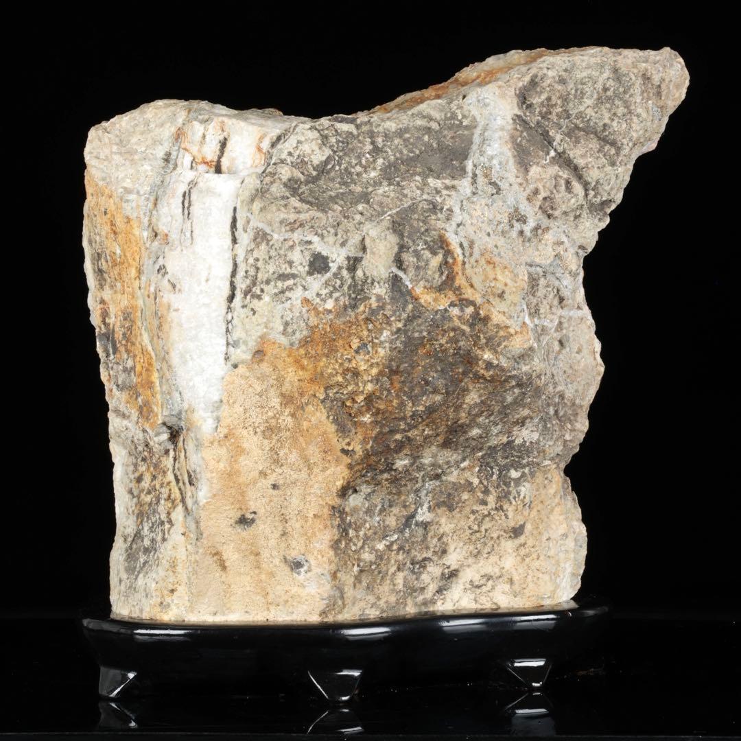 国産菱マンガン鉱 インカローズ 原石 黄鉄鉱共生 天然石 台座付 23.8kg