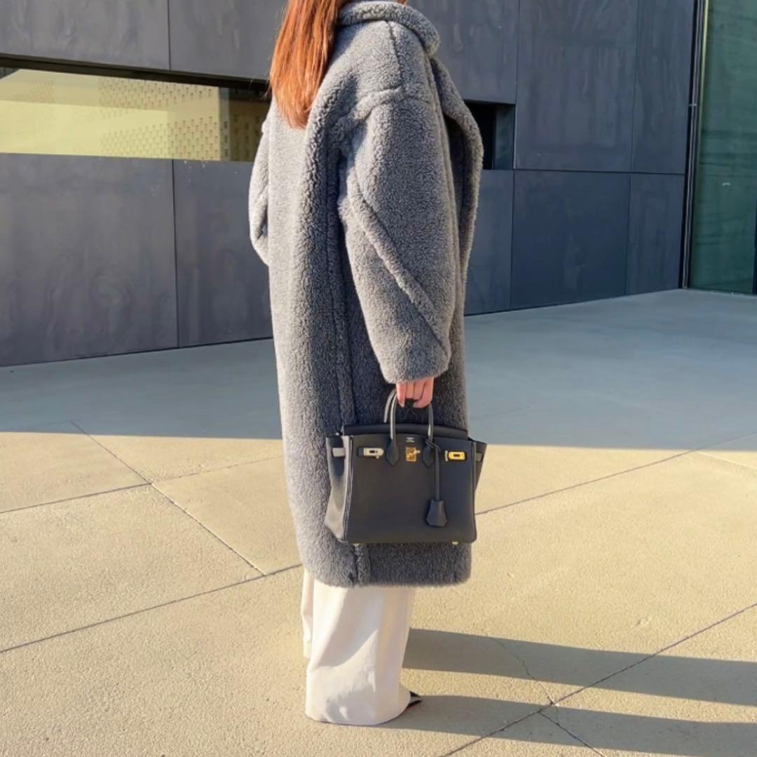 新品未使用 定番ベアロングコート テディコート ミルクティーベージュ