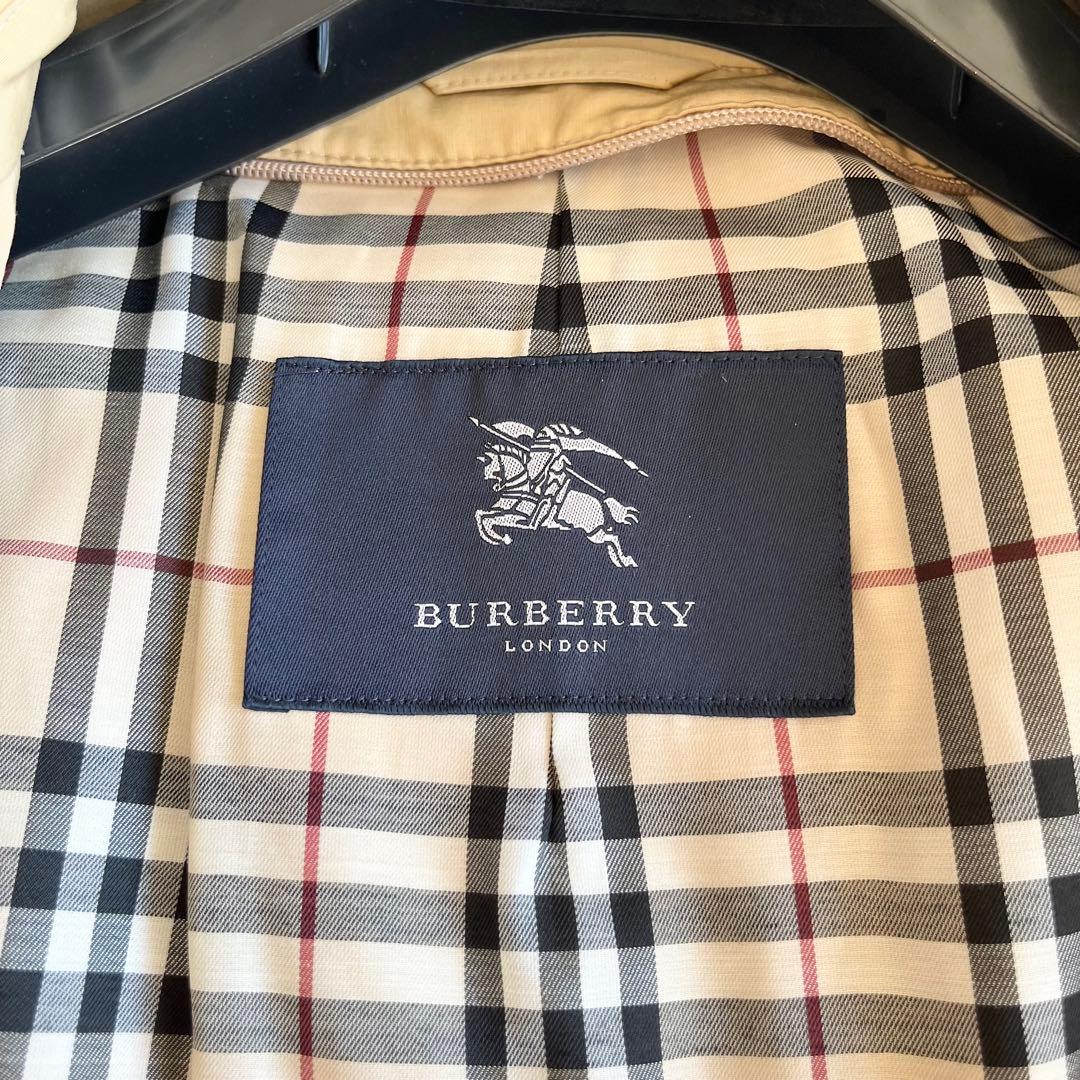 美品　バーバリー　ステンカラーコート　ベージュ　ノバチェック　日本製　Mサイズ
