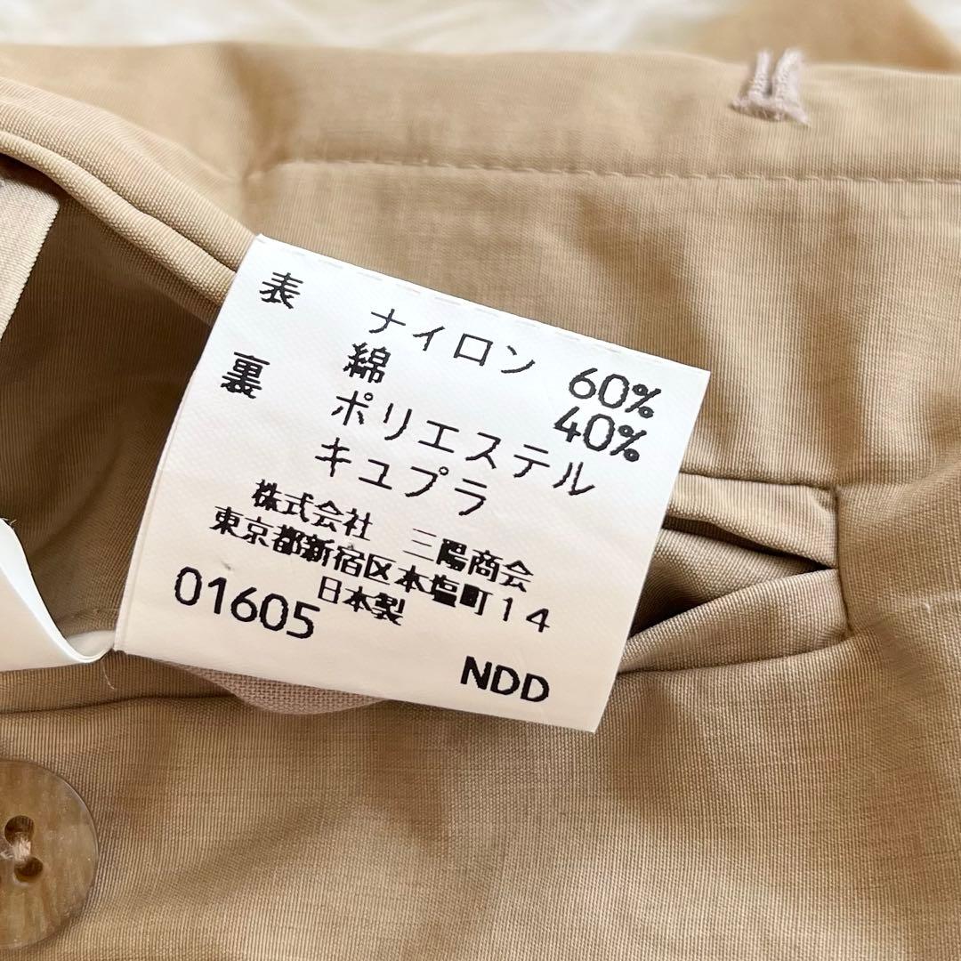 美品　バーバリー　ステンカラーコート　ベージュ　ノバチェック　日本製　Mサイズ