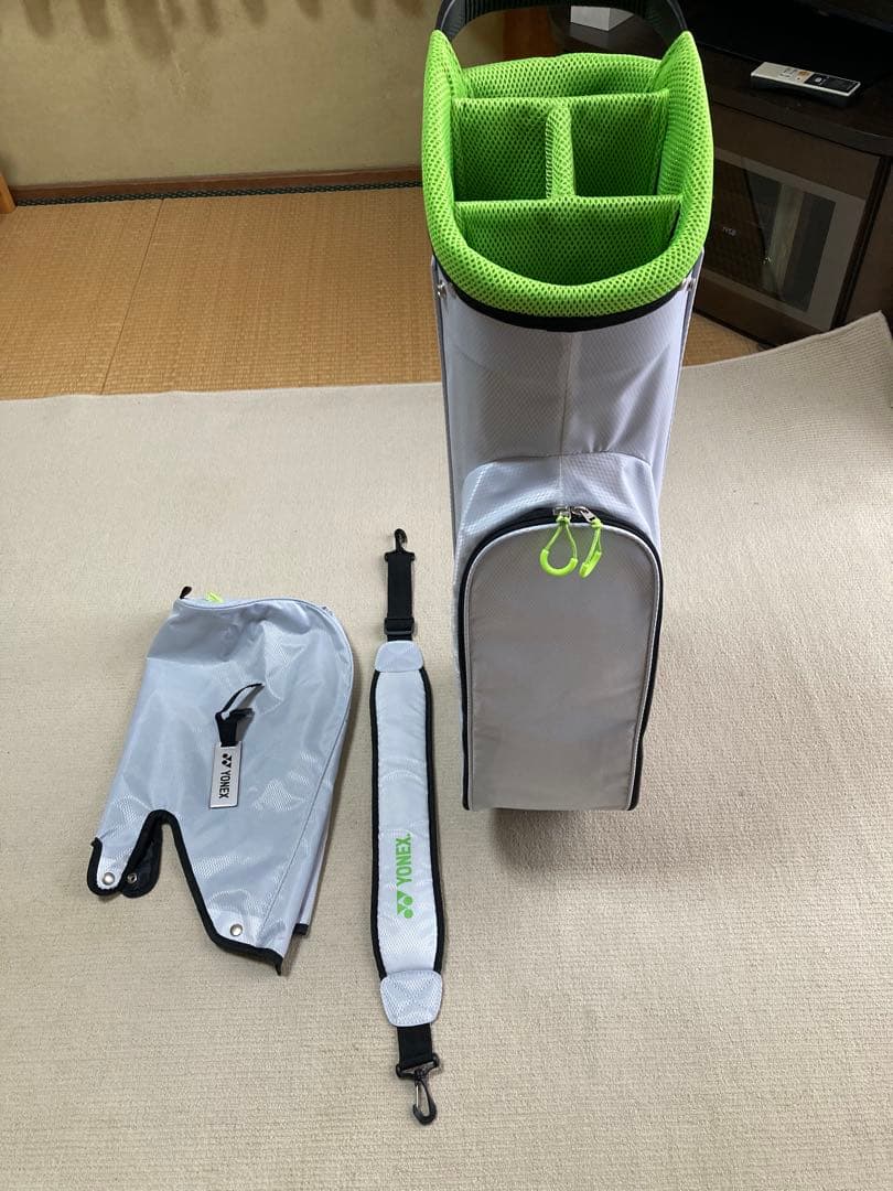 ヨネックスゴルフバック 軽量設計のホワイト/グリーンゴルフキャディバッグ