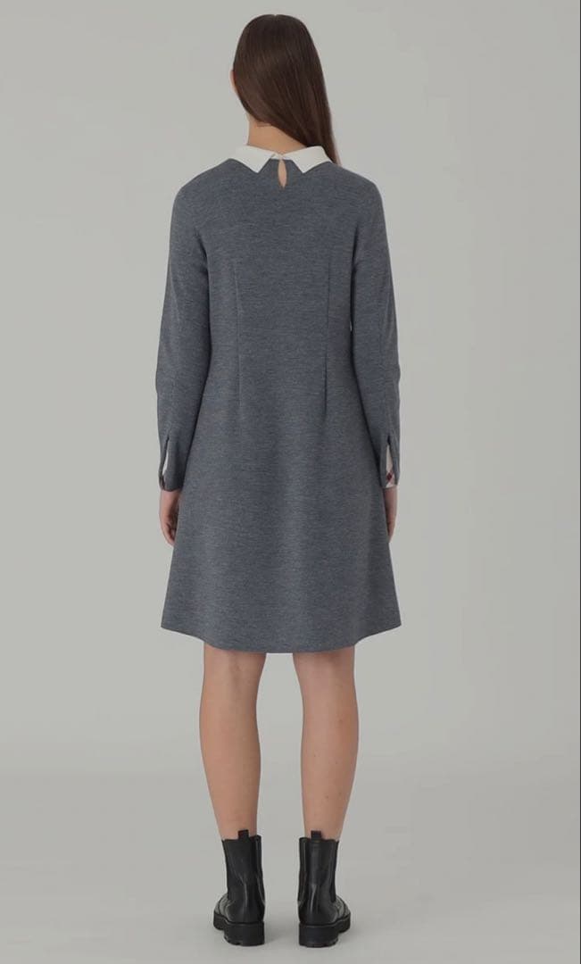 美品⭐️ブルーレーベル襟付きニットワンピース38