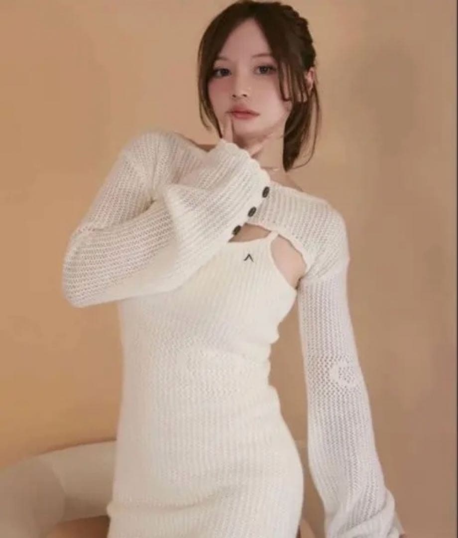 andmary アンドマリー Heart stitch mini dress - メルカリ