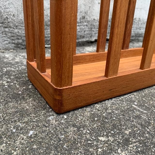 北欧デンマーク｜チーク材ウォールマガジンラック｜ヴィンテージ｜