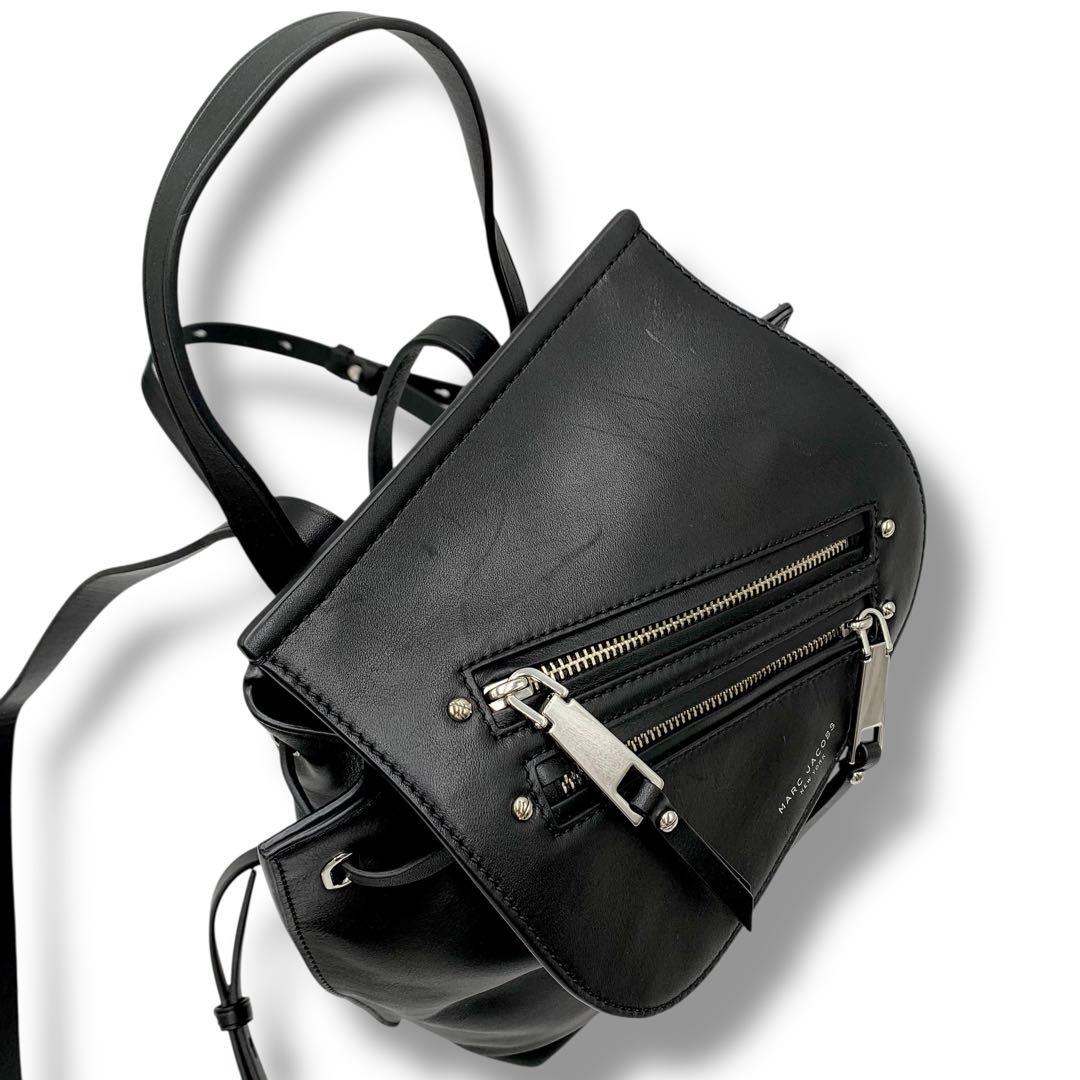 近年モデル・美品✨マークジェイコブス リュックサック レザー ブラック 保存袋付