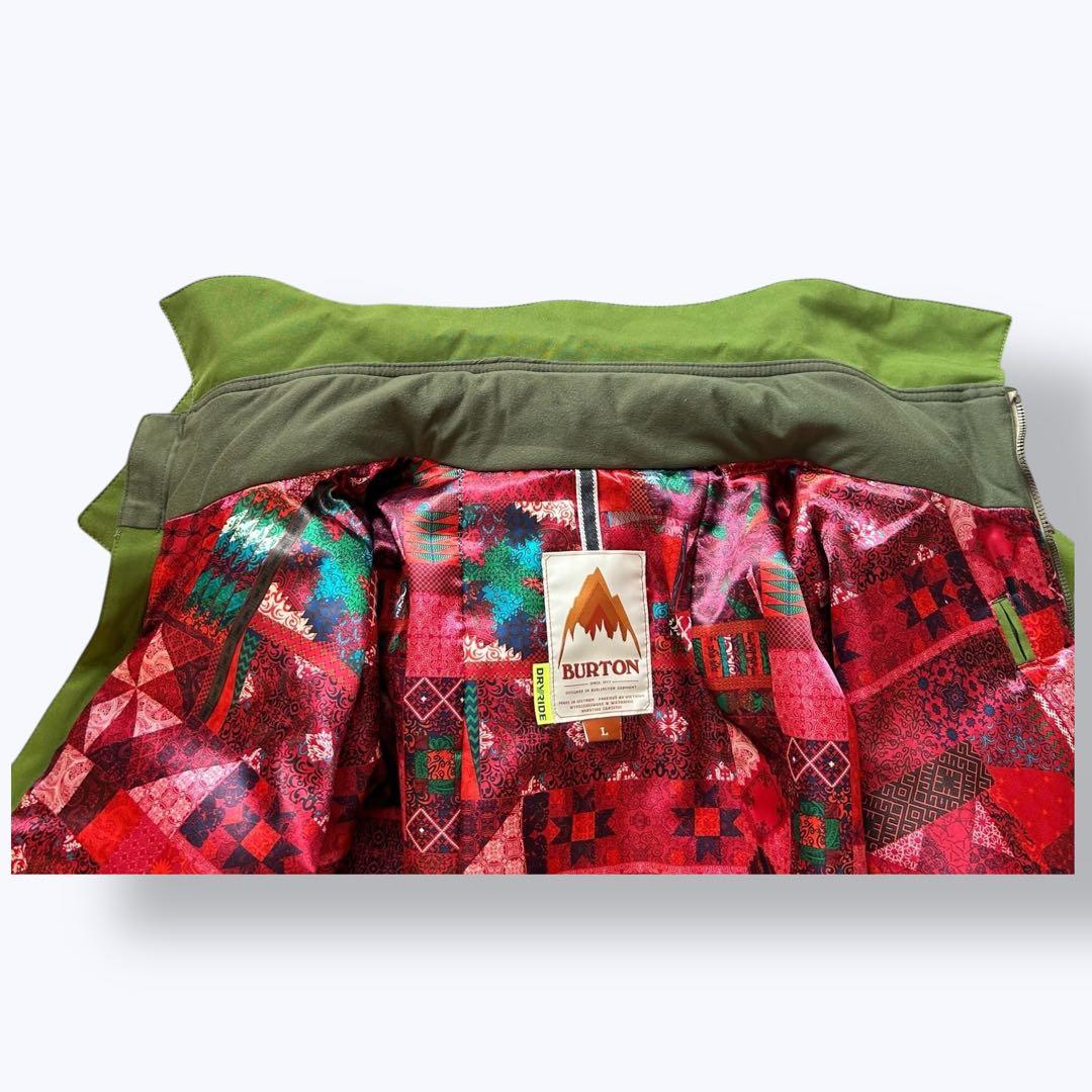 BURTON バートン スノボウエア L カーキ DRYRIDE レディース