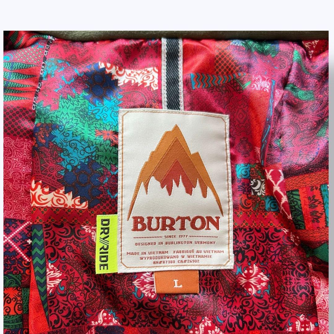 BURTON バートン スノボウエア L カーキ DRYRIDE レディース