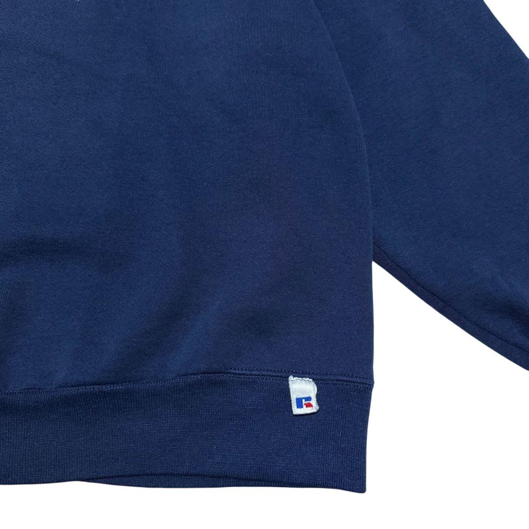 USA製 90's Russell スウェット ネイビー 無地 フェード