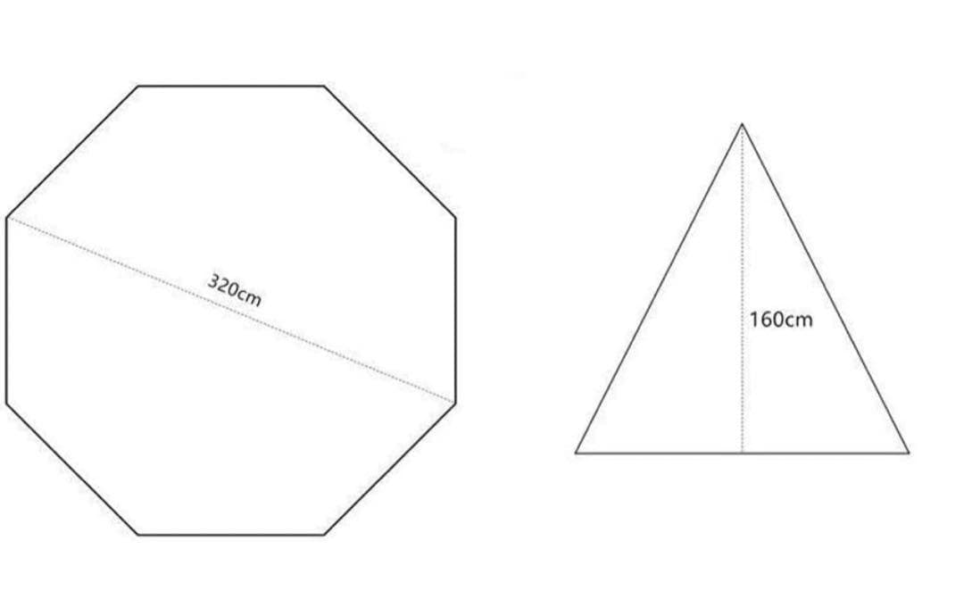 【M2970-131-100】テント　煙突穴付き　カーキ　人気カラー