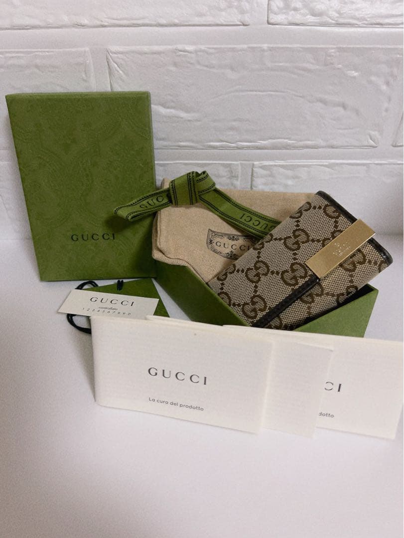 グッチ　GUCCI キーケース　6連　GG柄　ブラウン　男女兼用