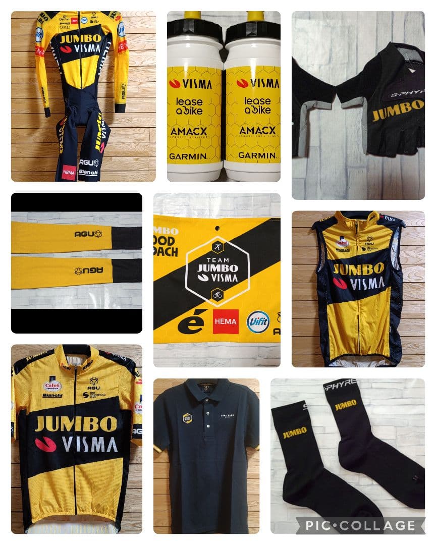支給品　Jumbo visma　ベスト　サイクルジャージ　AGU　ユンボヴィスマ