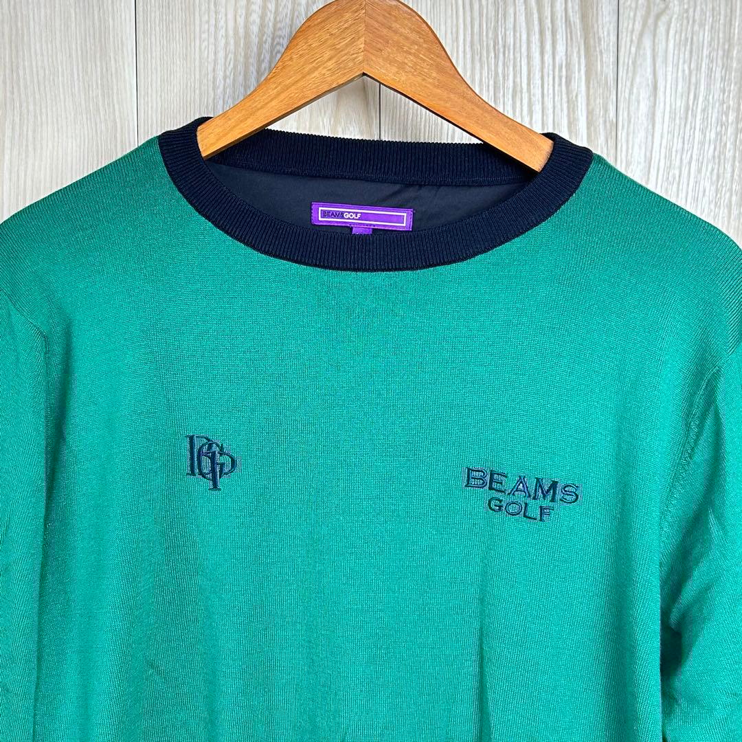 美品】BEAMS GOLF エアシャット XL グリーン ウール100%