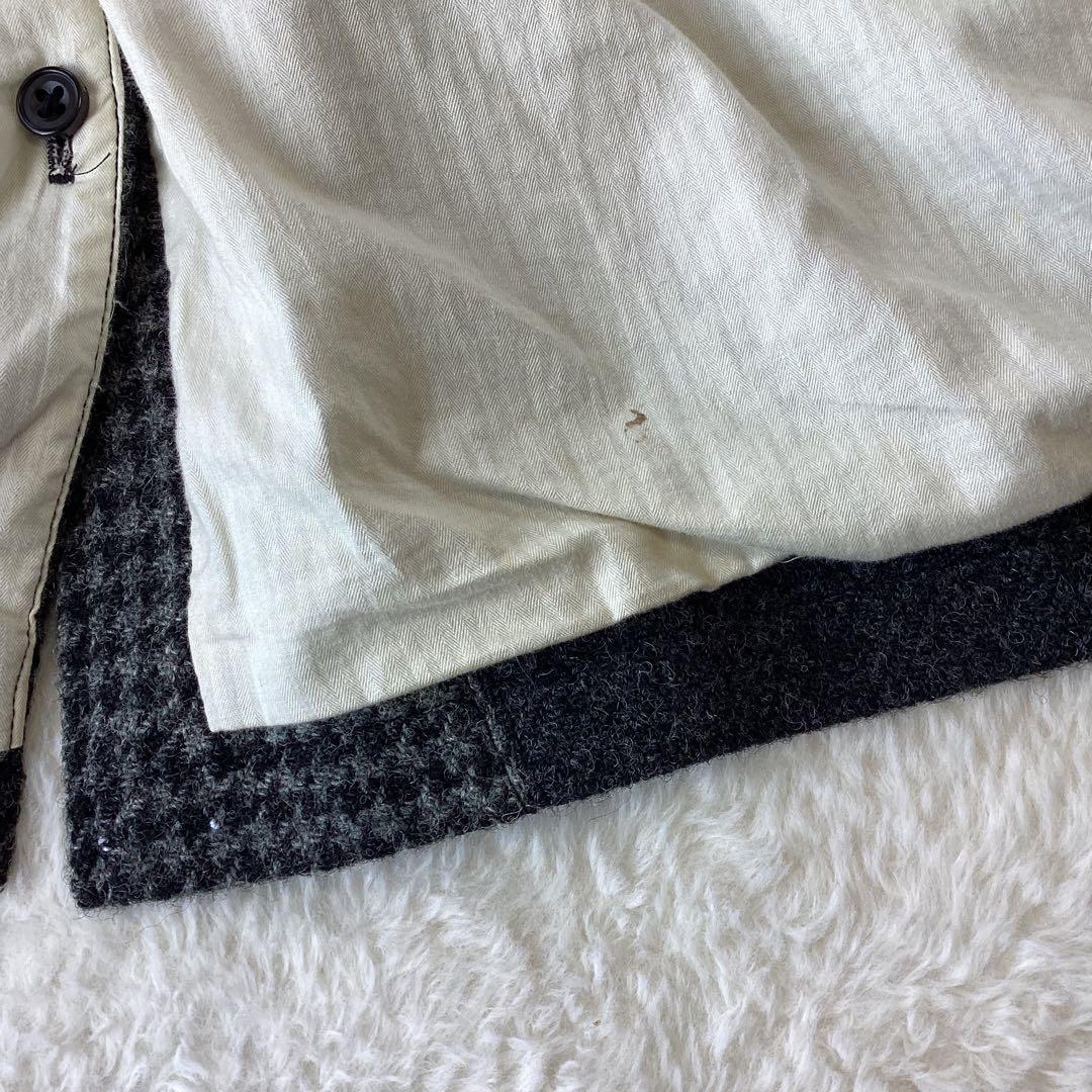 ビームスプラス ×ハリスツイード コート パッチワーク Lサイズ