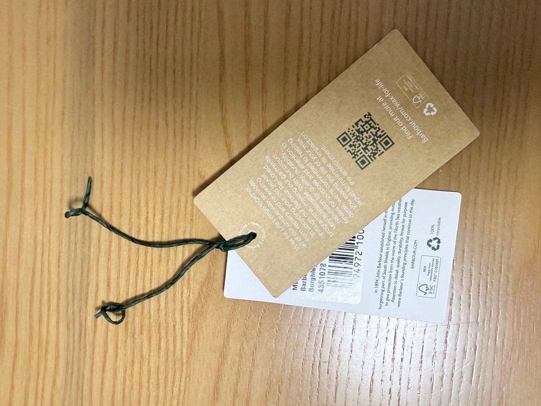 新品 Barbour/バブアー BURGHLEY バーレー 36