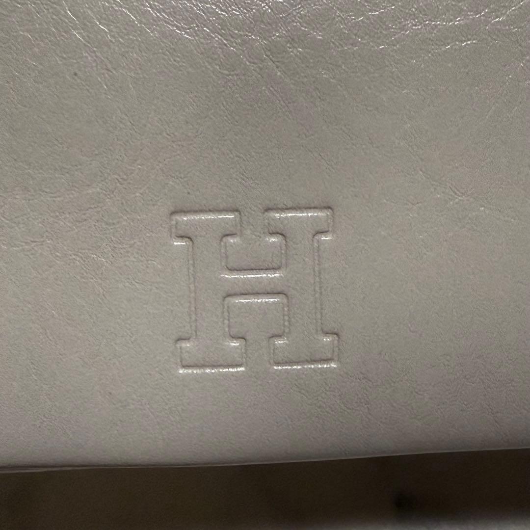 美品✨ヒロフ プラティカ 長財布 フラップ レザー 大容量 グレージュ