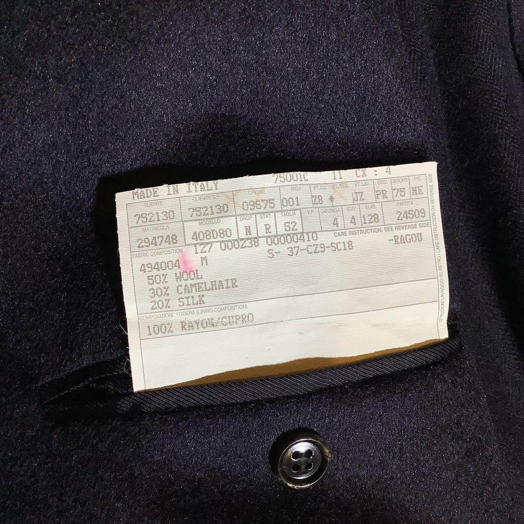 エルメネジルドゼニア　プレタポルテ　ダークネイビー　ハーフコート　５２サイズ