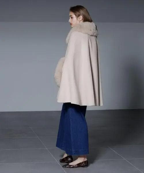 極美品★グレースクラス★8way★リバーシブル★フォックスポンチョ