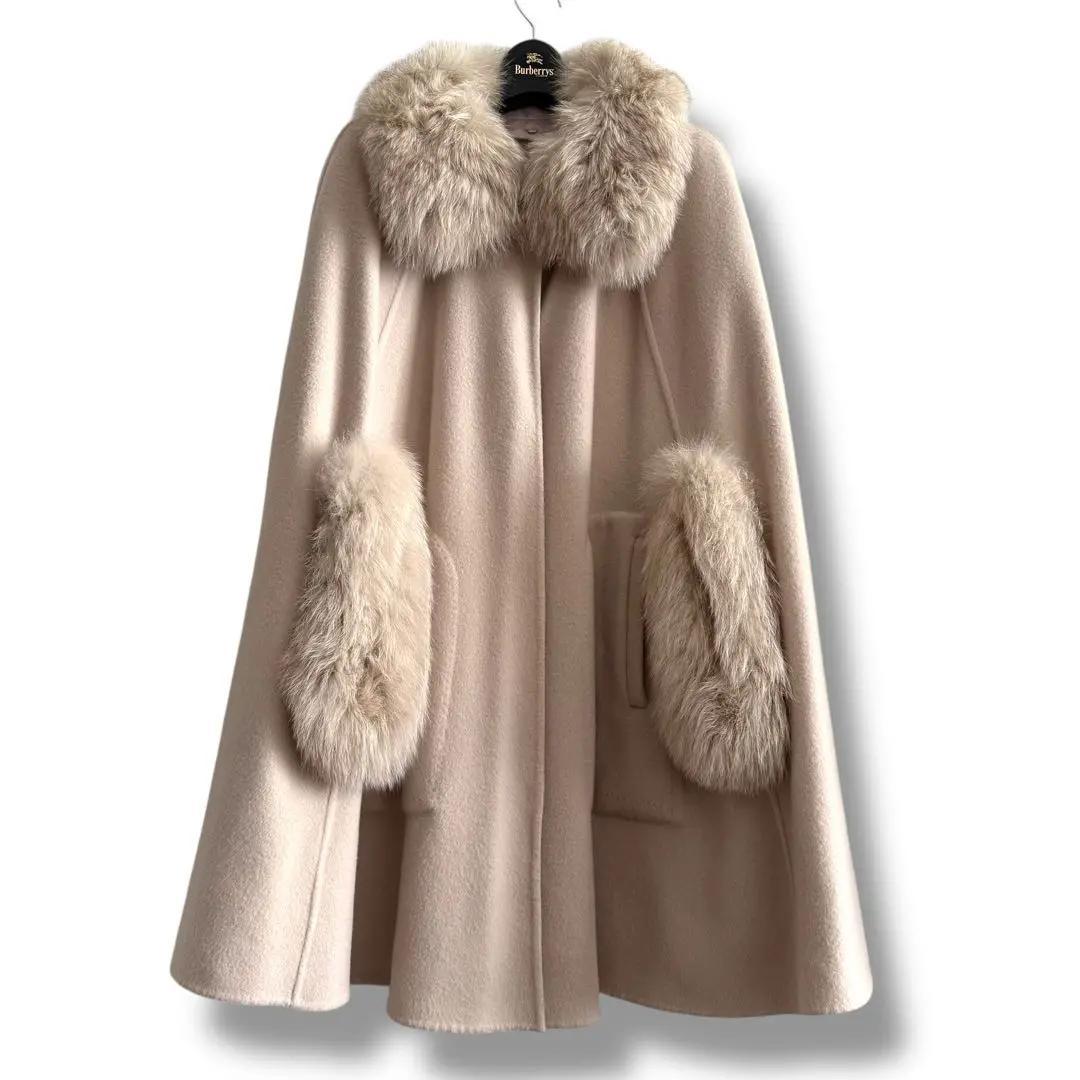 極美品★グレースクラス★8way★リバーシブル★フォックスポンチョ