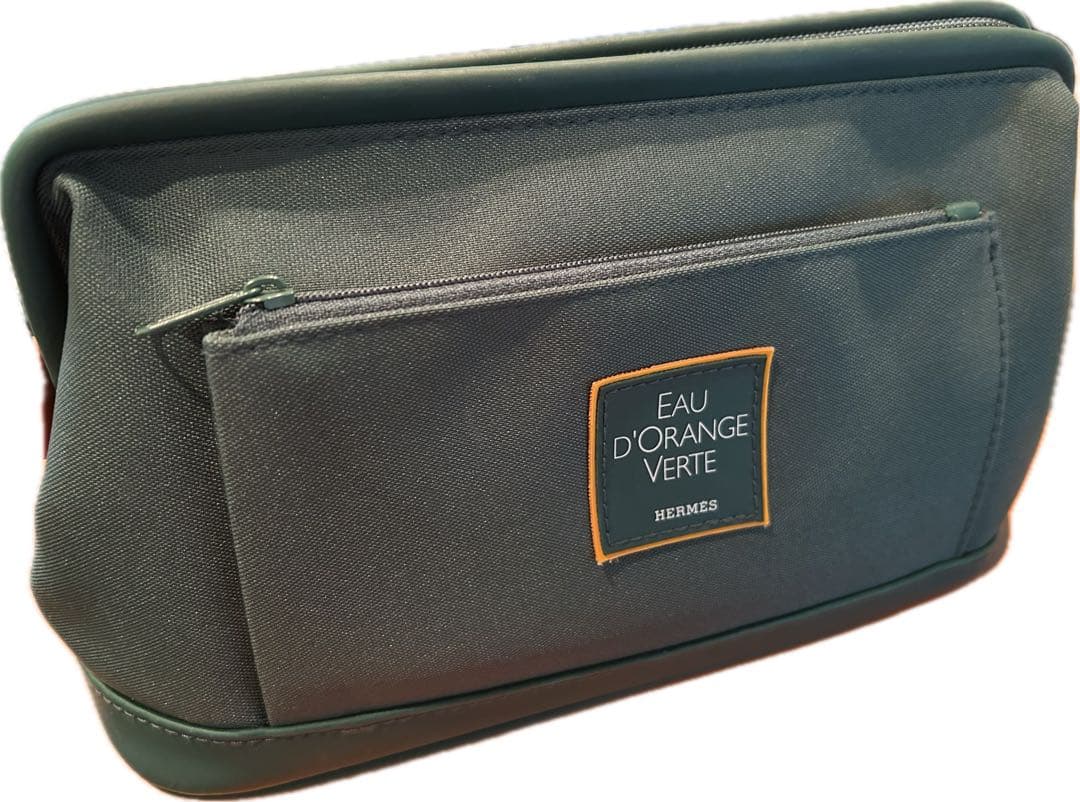 エルメス HERMES ポーチ 化粧ポーチ バッグ ノベルティ グリーン