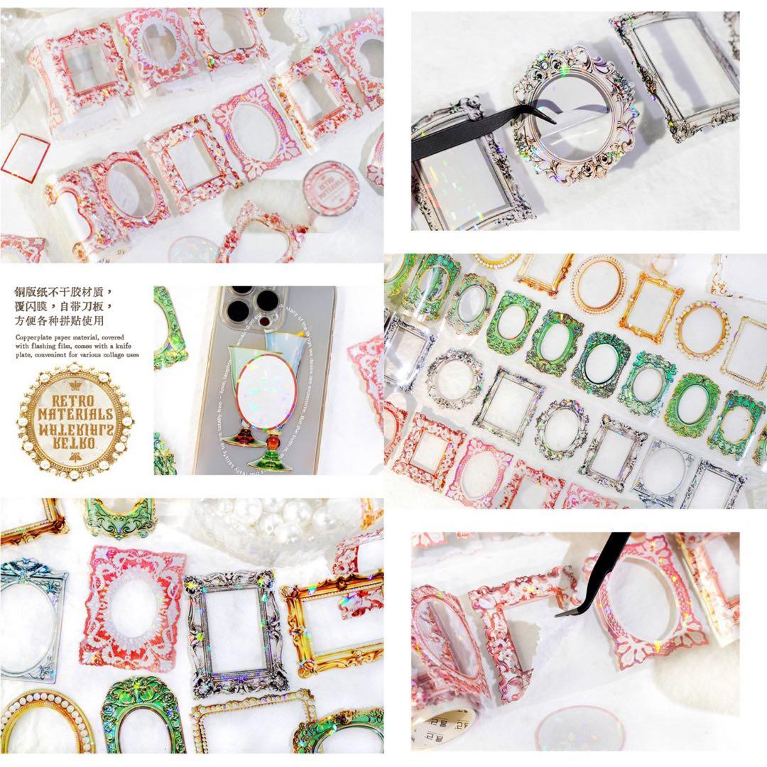 新品❗️中古世紀シリーズ 古典額縁マスキングテープ コラージュ4種