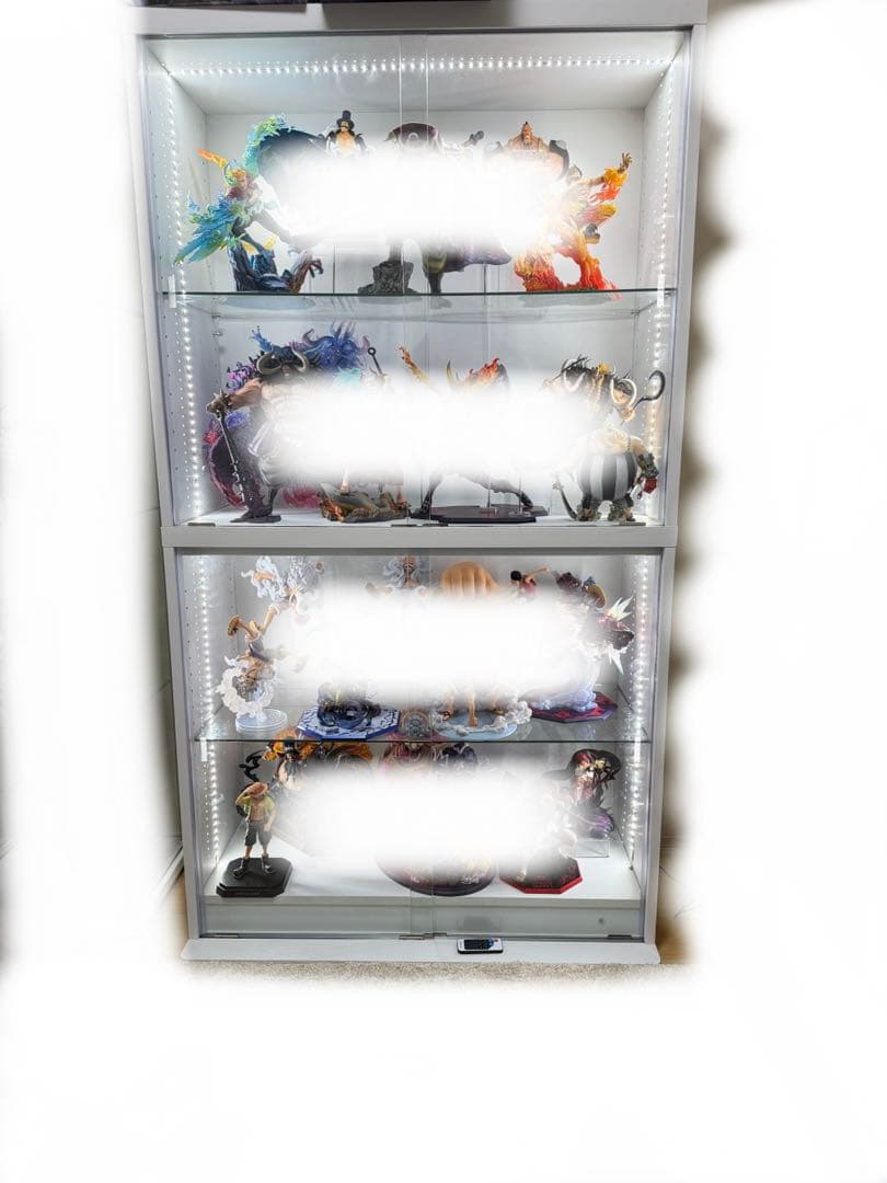 地球家具　DIO コレクションケース　ガラスケース セット品] コレクションラック DIO 側面ガラスタイプ ミドル ハイ