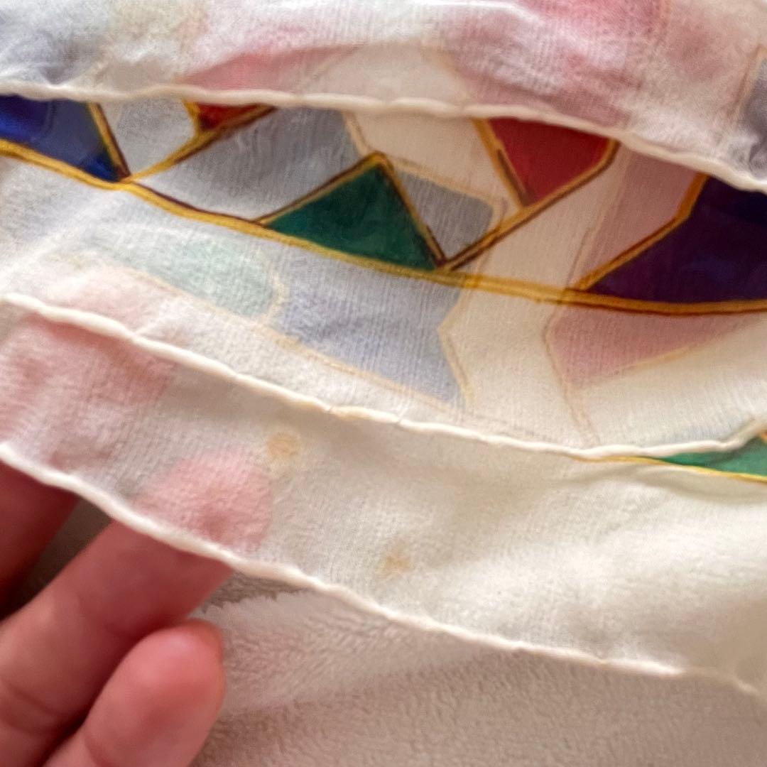 CHANEL 超大判シルク100%オーガンジースカーフ 138cm ヴィンテージ