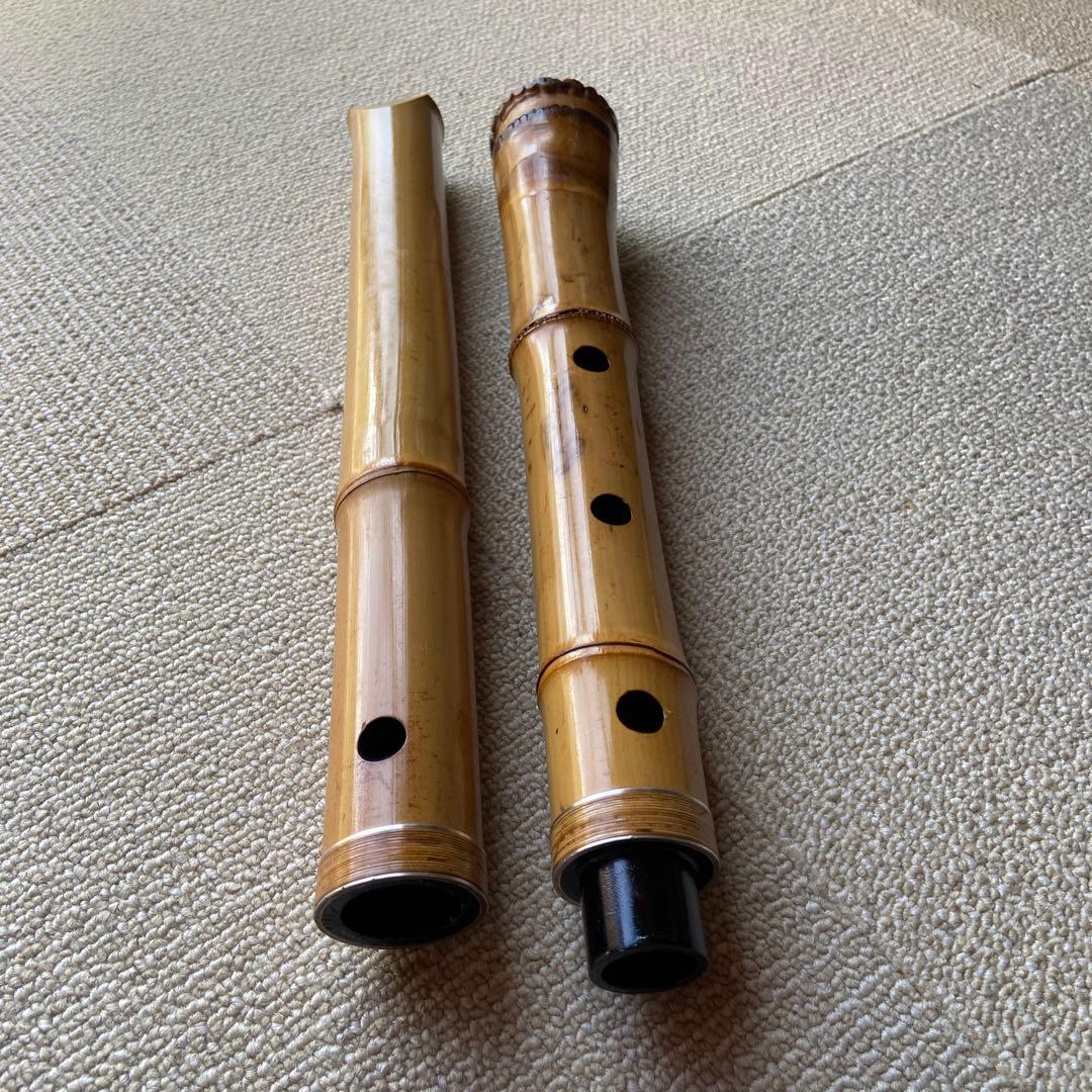 160 尺八　二尺一寸管　銘　林？読めませんなか