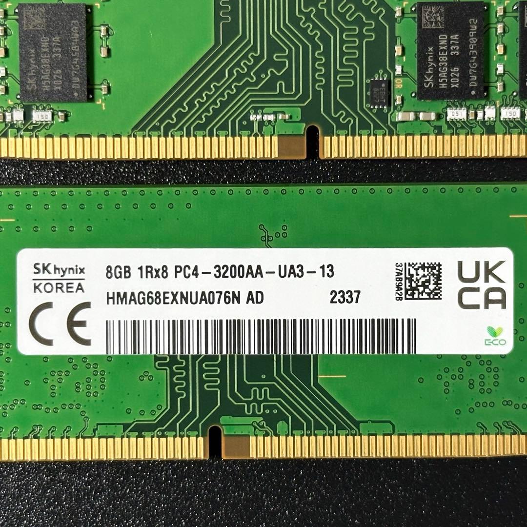 動作保証】DDR4-3200 16GB(8GB×2) SK hynix p99 - メルカリ