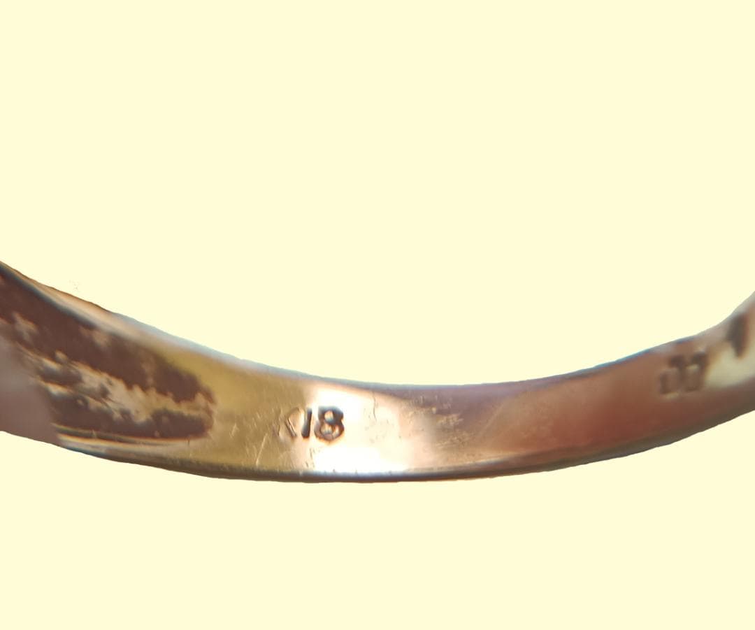 K18 透かし彫りリング