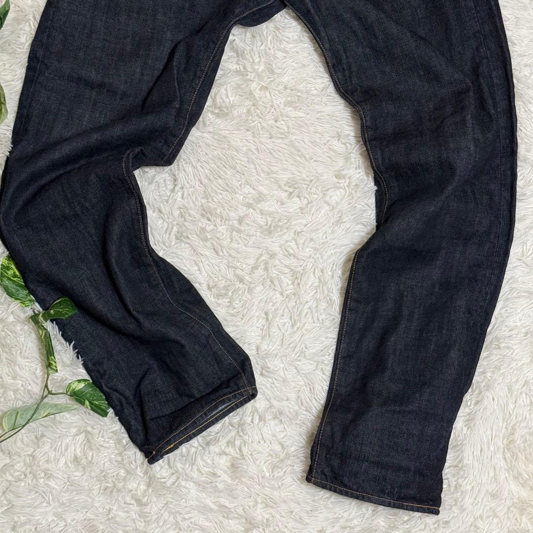 超美品　EVISU　ジーパン　黒ペイントカモメ　Ｖステッチ　赤耳　ボタンフライ