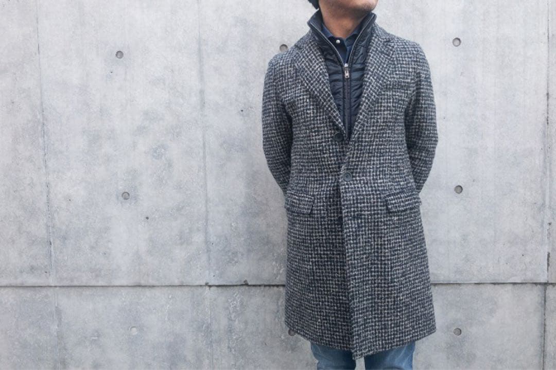 〔美品〕HERNO（ヘルノ）チェスターコートネイビー44